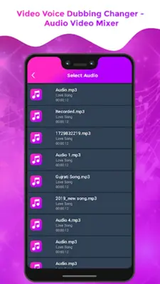 Video Voice Dubbing Changer - Audio Video Mixer android App screenshot 3